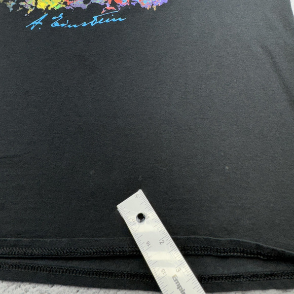 Albert Einstein Shirt Mens Large Black Colorful Splatter Portrait Graphic Tee - Picture 3 of 10